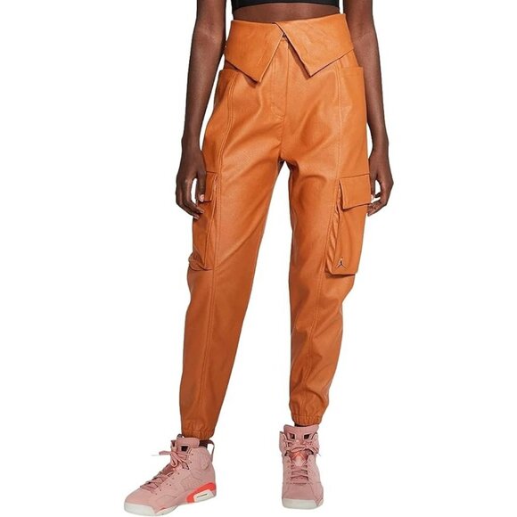 Jordan Court to the Runway utility Vegan Leather pants sz S - Picture 1 of 12
